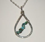 petite teardrop turquoise pendant