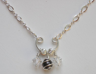 sterling silver birthstone necklace