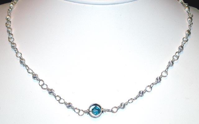 birthstone mother's necklace.  The birth stones of your choice surrounded by sterling silver.