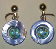 captured bead clip on earrings