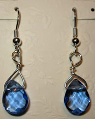 blue briolette earrings